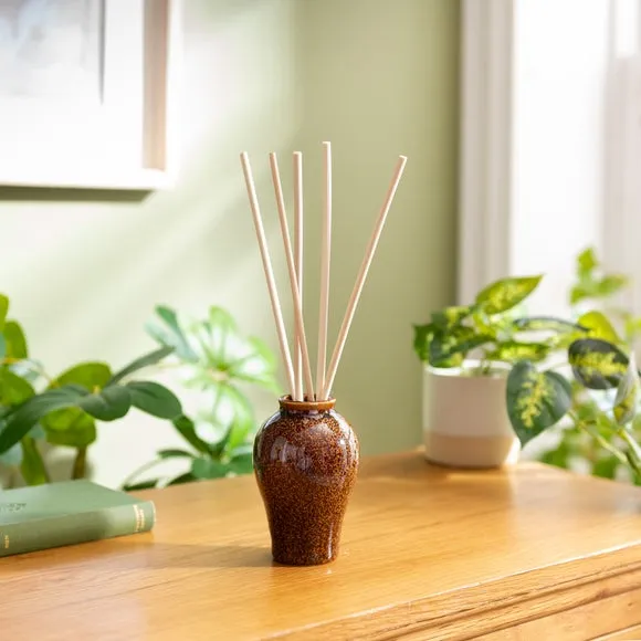 Speckle Glaze Reed Diffuser - Brown, Ceramic image