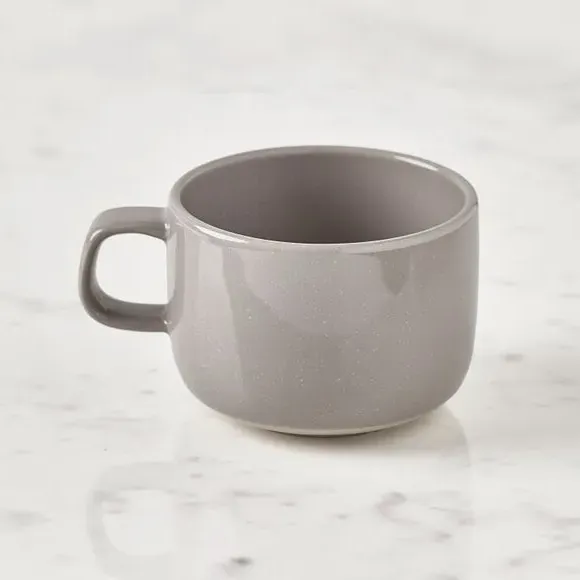 Speckled Mug with Raw Rim - Grey, Stoneware image
