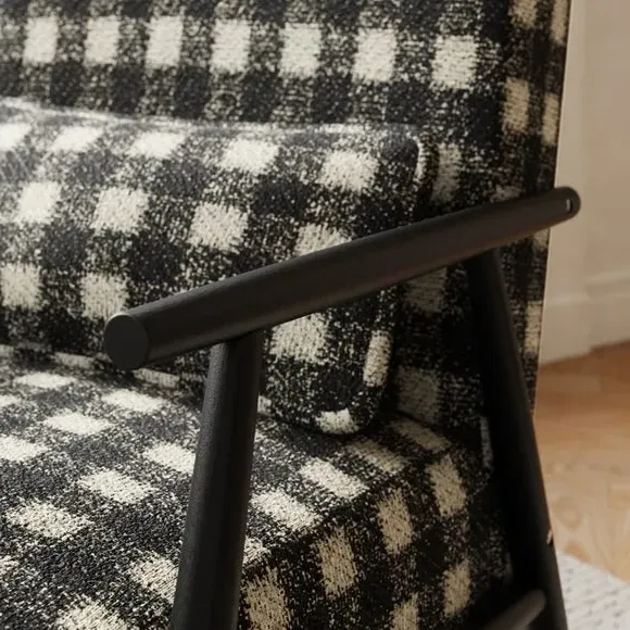 Spindle Accent Chair - Monochrome, Boucle