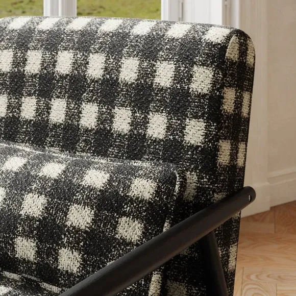 Spindle Accent Chair - Monochrome, Boucle