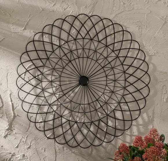 Spiral Wall Art - Black, Metal Wire image