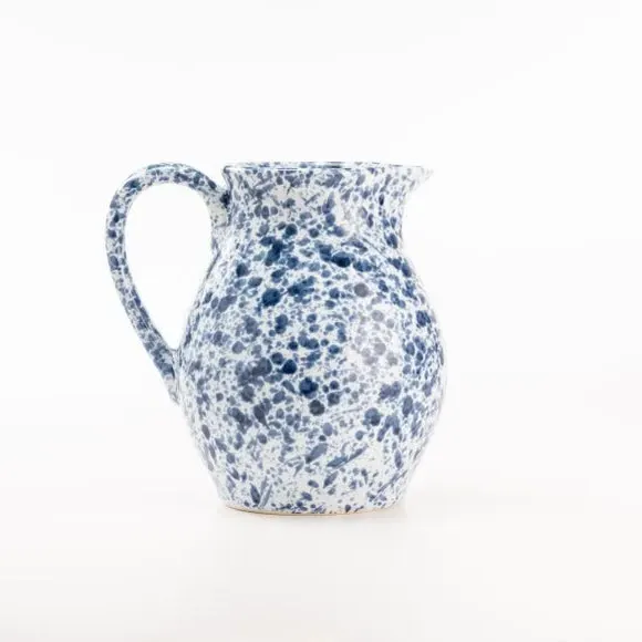 Splatter Pitcher - Blue, Stoneware