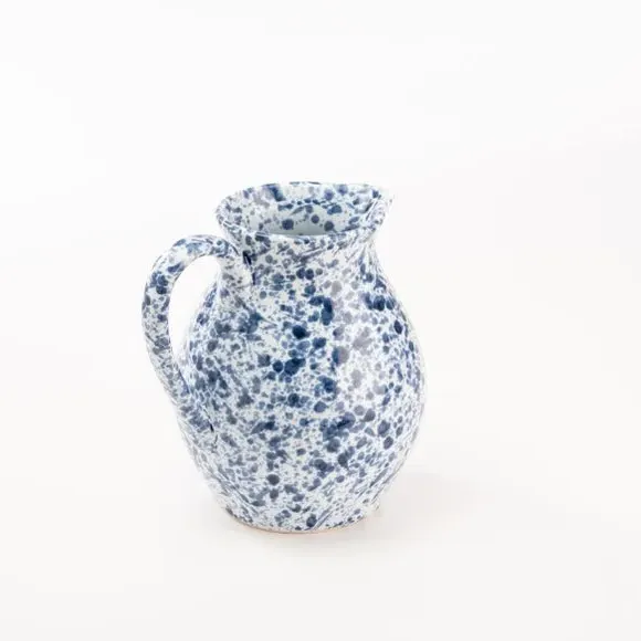 Splatter Pitcher - Blue, Stoneware