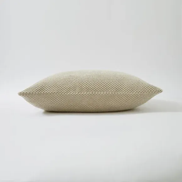 Spot Cushion with Dotted Texture - Cream