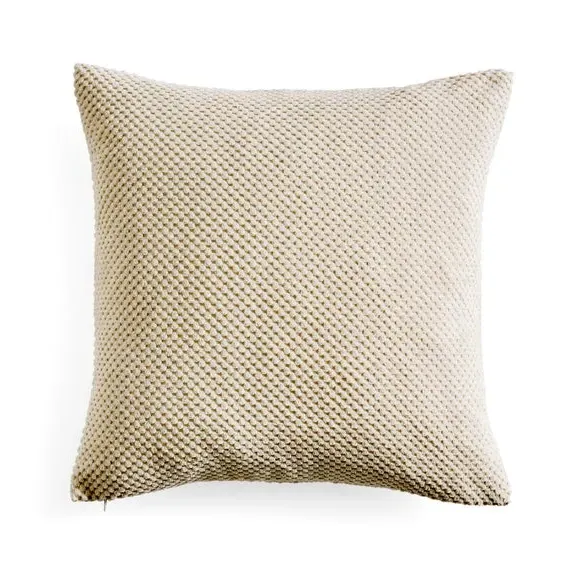 Spot Cushion with Dotted Texture - Cream