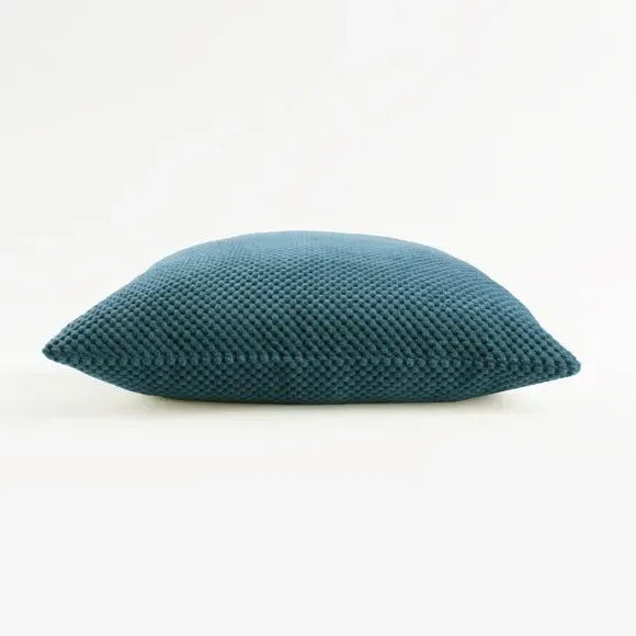 Spot Cushion with Dotted Texture - Denim