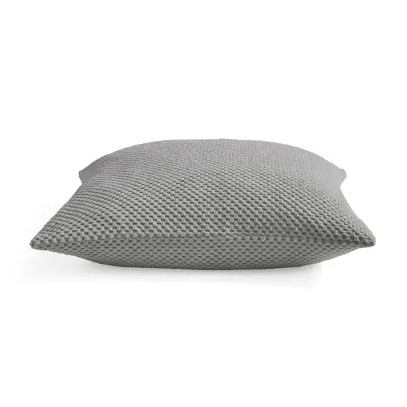 Spot Cushion with Dotted Texture - Grey