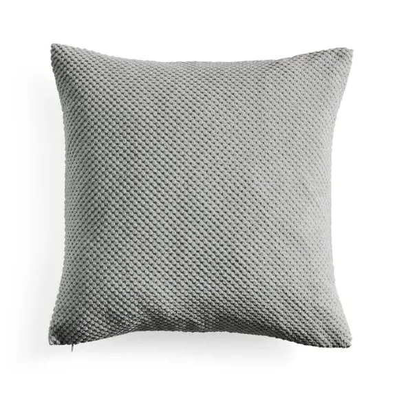 Spot Cushion with Dotted Texture - Grey