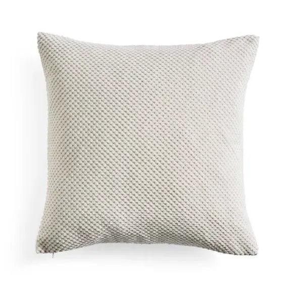 Spot Cushion with Dotted Texture - Ivory