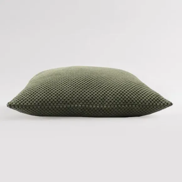 Spot Cushion with Dotted Texture - Olive