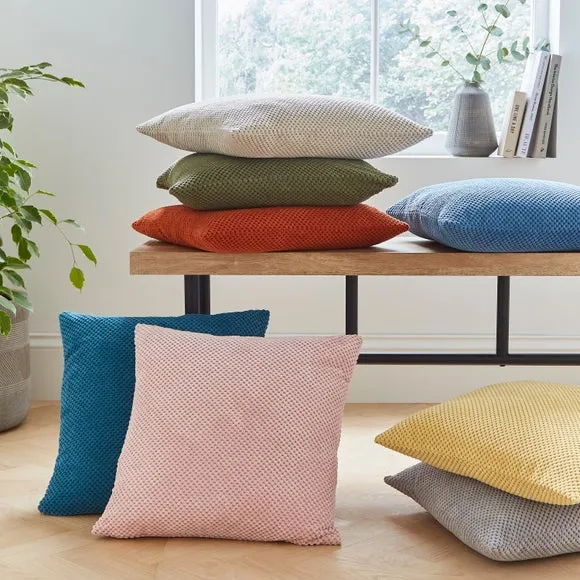 Spot Cushion with Dotted Texture - Olive