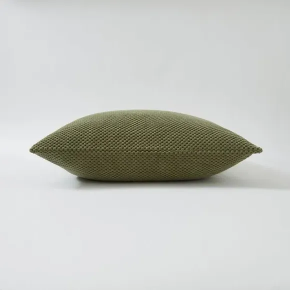 Spot Cushion with Dotted Texture - Olive