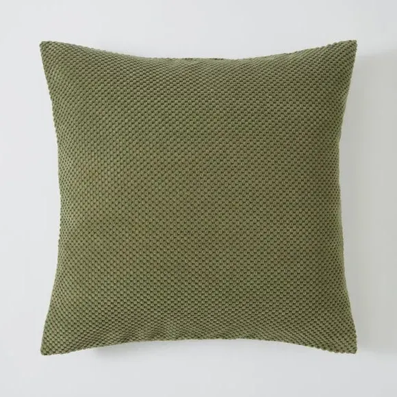 Spot Cushion with Dotted Texture - Olive