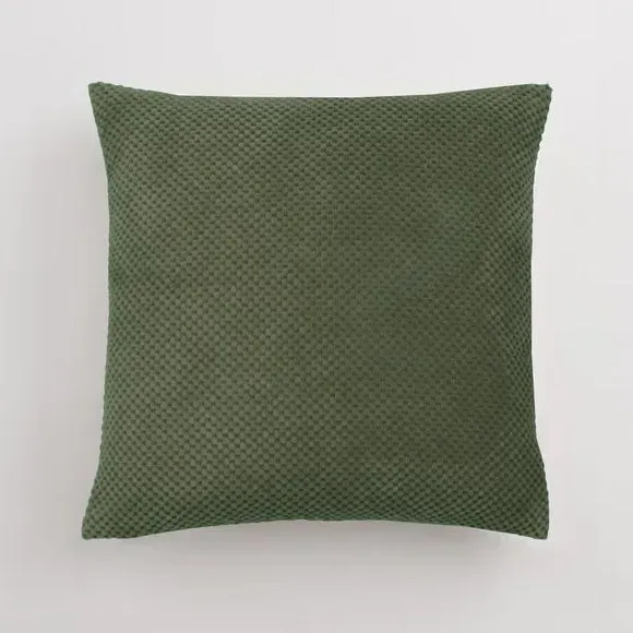 Spot Cushion with Dotted Texture - Olive