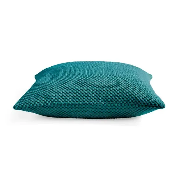 Spot Cushion with Dotted Texture - Teal