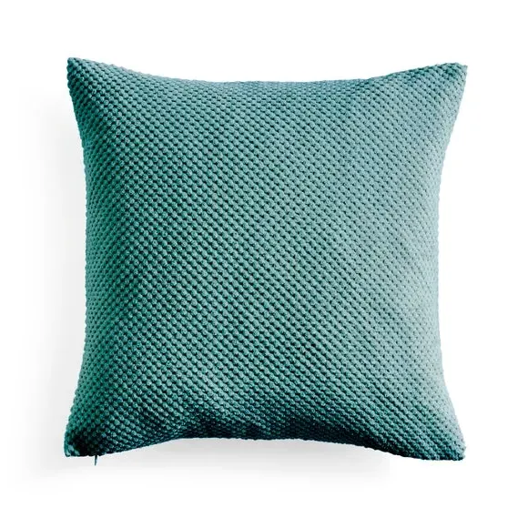 Spot Cushion with Dotted Texture - Teal