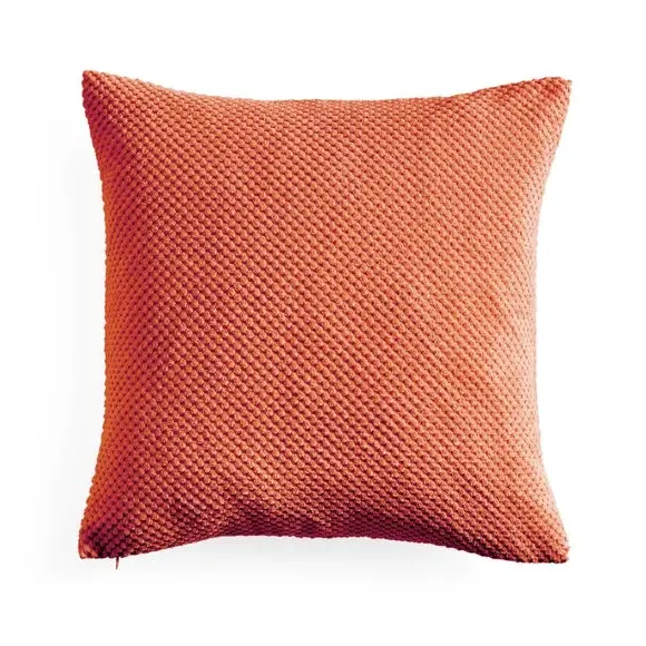 Spot Cushion with Dotted Texture - Terracotta