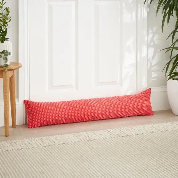 Spot Draught Excluder - Pink, Chenille