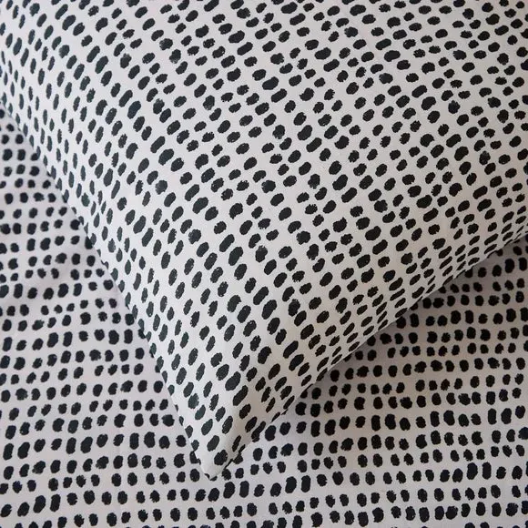 Spot Duvet Cover Set - Black, Polycotton