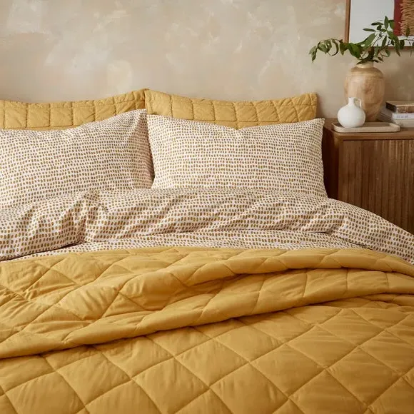 Spot Duvet Cover Set - Honey, Polycotton