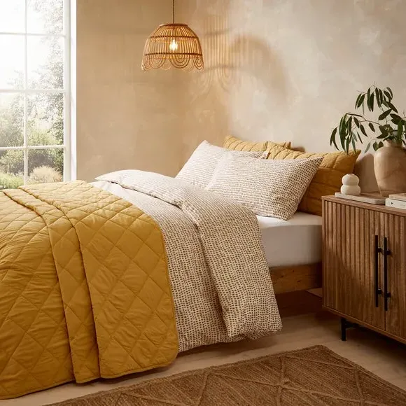 Spot Duvet Cover Set - Honey, Polycotton