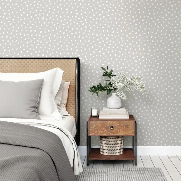 Spot Pattern Wallpaper - Grey