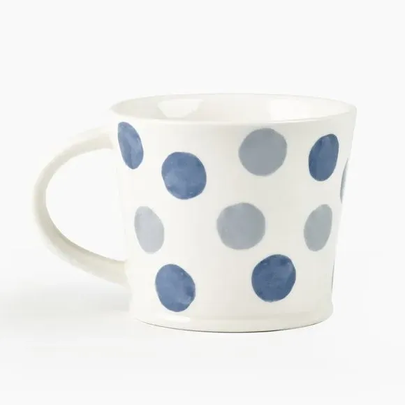 Spot Print Mug - Blue, Stoneware