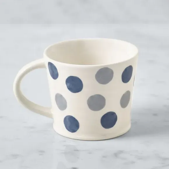 Spot Print Mug - Blue, Stoneware image