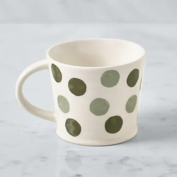 Spot Print Mug - Green, Stoneware