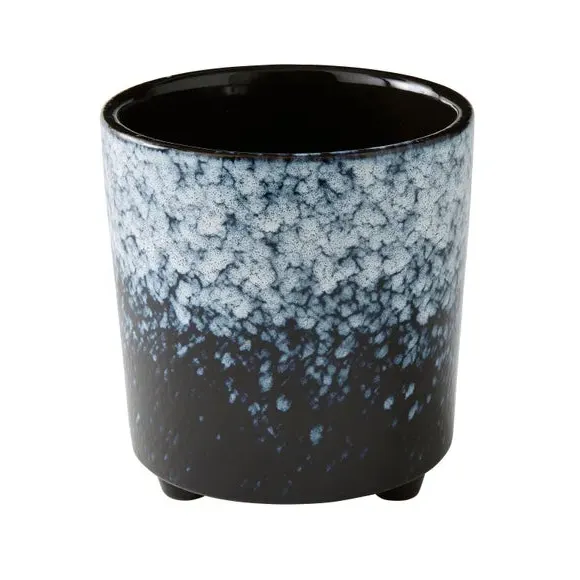 Spotty Plant Pot - Blue, Ceramic