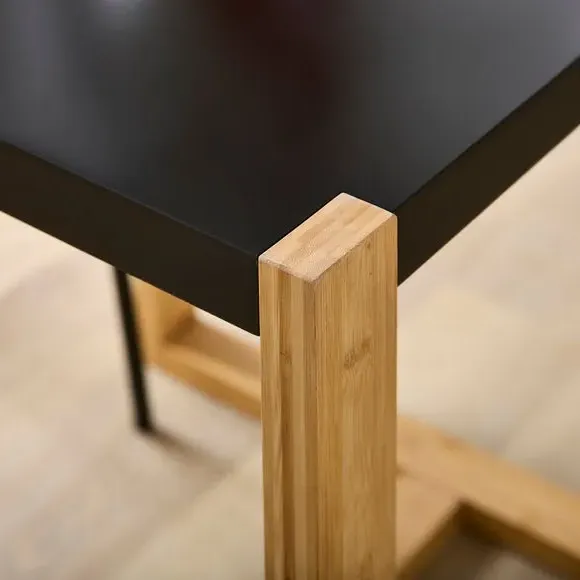 Square 2-Seater Dining Table - Black, Wood