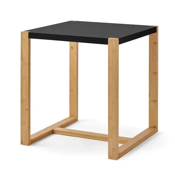 Square 2-Seater Dining Table - Black, Wood