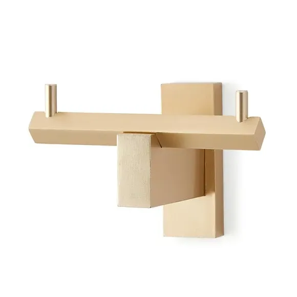 Square Bathroom Hook - Brushed Bronze