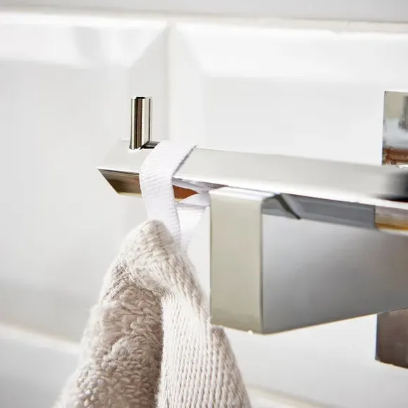 Square Bathroom Hook - Chrome