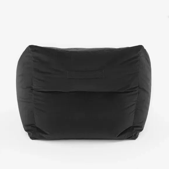 Square Bean Bag Chair - Black, Velvet
