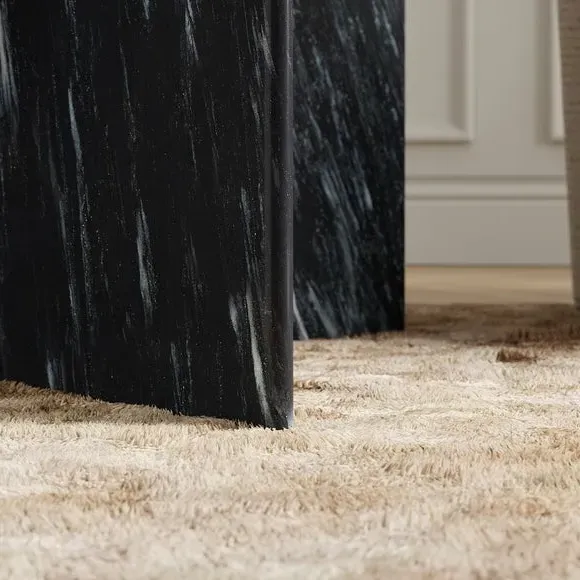 Square Coffee Table - Black, Marble