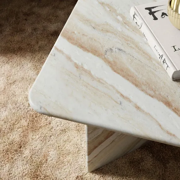 Square Coffee Table - Natural, Marble
