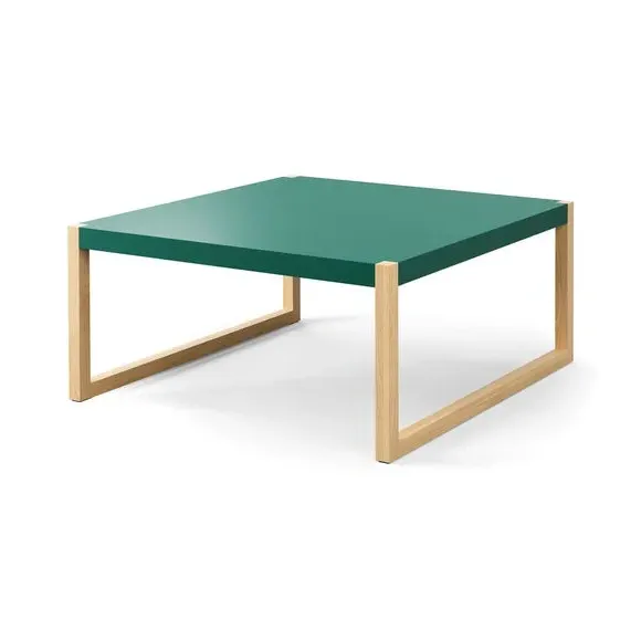 Square Coffee Table Two Tone - Emerald, Wood