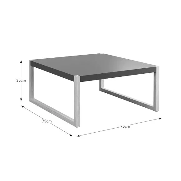 Square Coffee Table Two Tone - Emerald, Wood