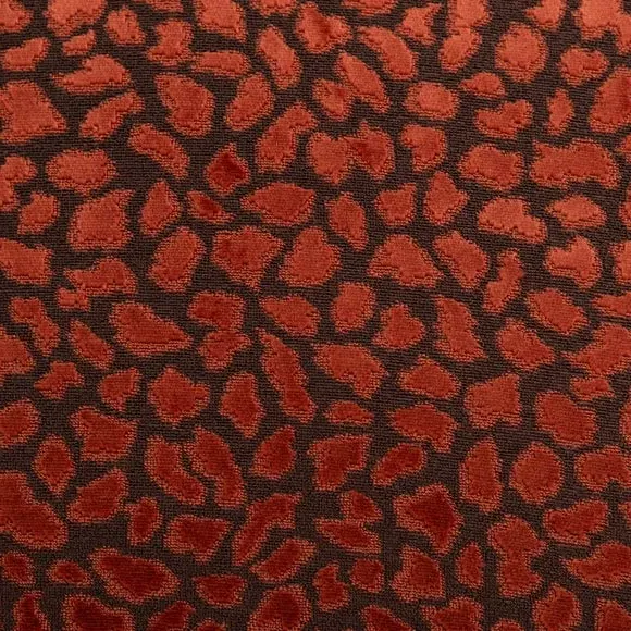 Square Cushion Cover Animal Print - Copper, Velvet