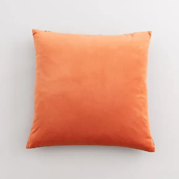 Square Cushion Cover Animal Print - Copper, Velvet