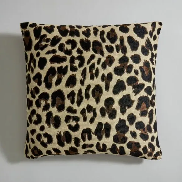 Square Cushion Cover Animal Print - Natural