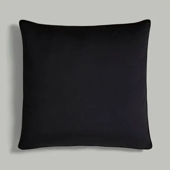 Square Cushion Cover - Black, Recycled Velour