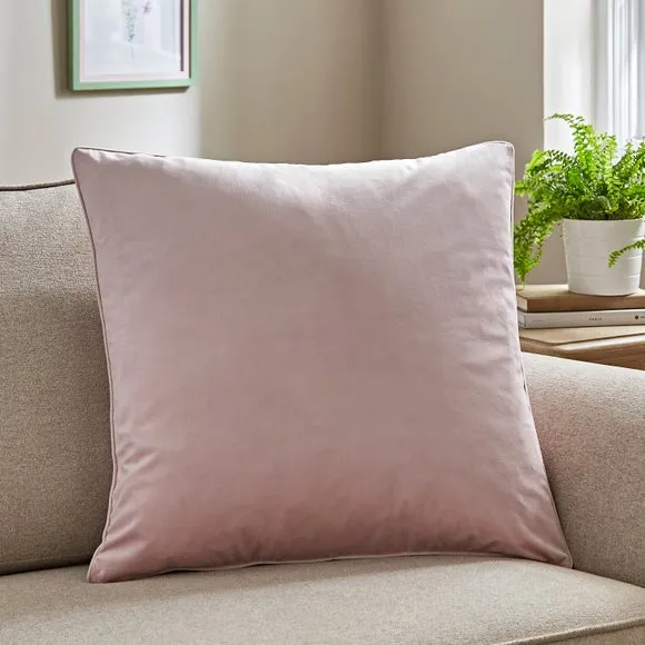 Square Cushion Cover - Blush, Recycled Velour