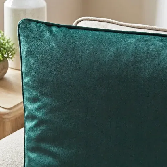 Square Cushion Cover - Bottle Green, Velour
