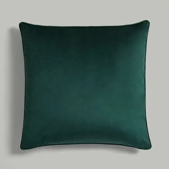 Square Cushion Cover - Bottle Green, Velour