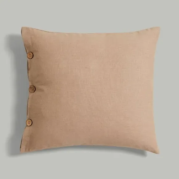 Square Cushion Cover - Fawn, Cotton Linen
