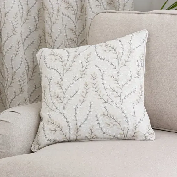 Square Cushion Cover Floral - Natural, Polyester image