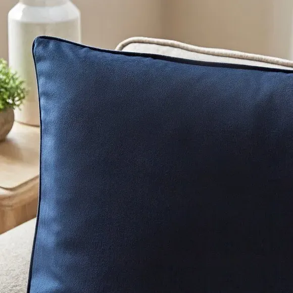 Square Cushion Cover - Ink, Recycled Velour