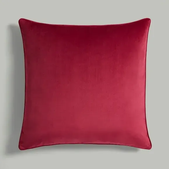 Square Cushion Cover - Magenta, Recycled Velour